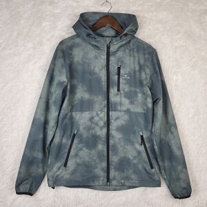 Med Rip Curl Mens Green Anti-Series Hooded Full Zip Jacket Surf Skateboard